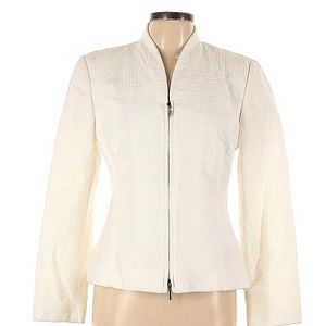 ZANELLA size 10 white cotton jacket blazer in very good condition
